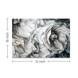  Rangoli wooden stretched grey rose canvas wall art for home décor - 18x12 - Inch