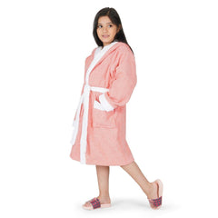 Kids Cotton Bathrobe, 400 GSM - Pink