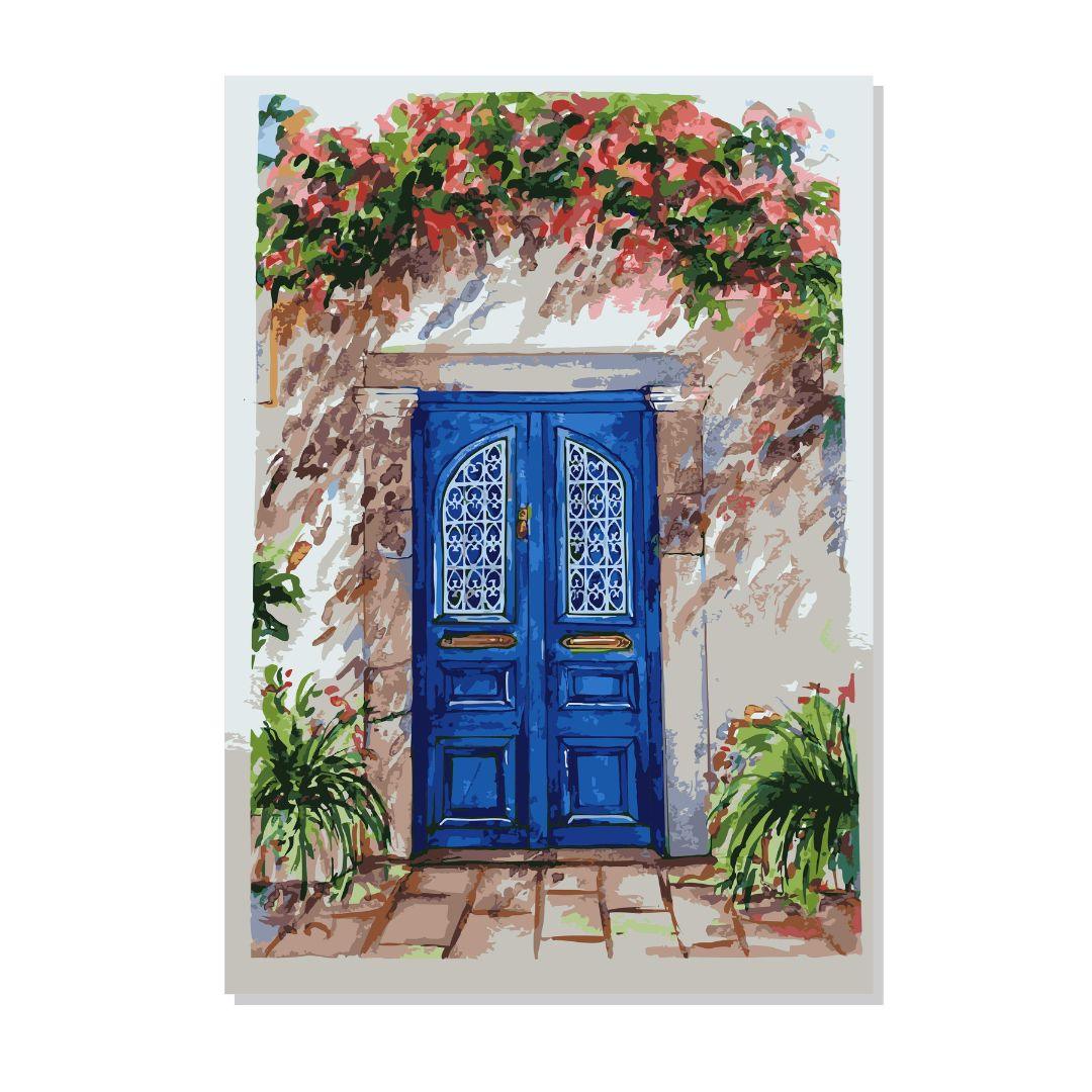 Blue Door Canvas Wall Canvas Painting