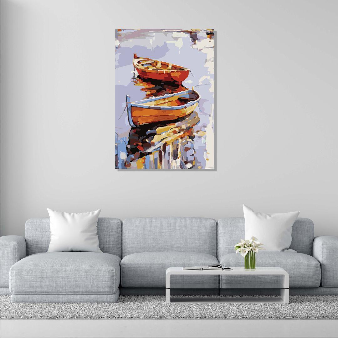 Boats Canvas Painting For Living Room 