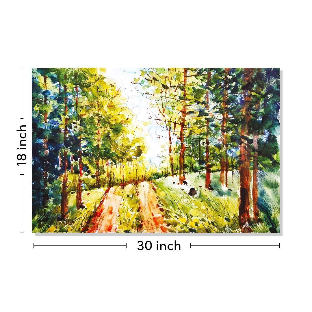 Forest Landscape Canvas Wall 18x30 Inch