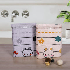 Baby Cotton Towel - Light Grey and Light Beige