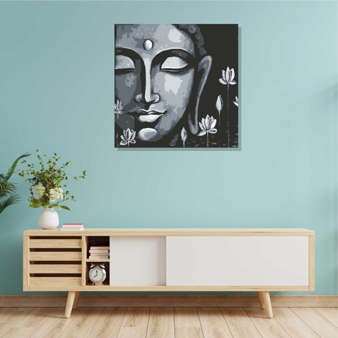 Lord Buddha Canvas Well canvas Painting For Well Decor 