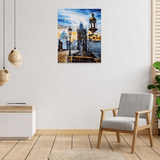 Old City Well Canvas Painting For House Decor
