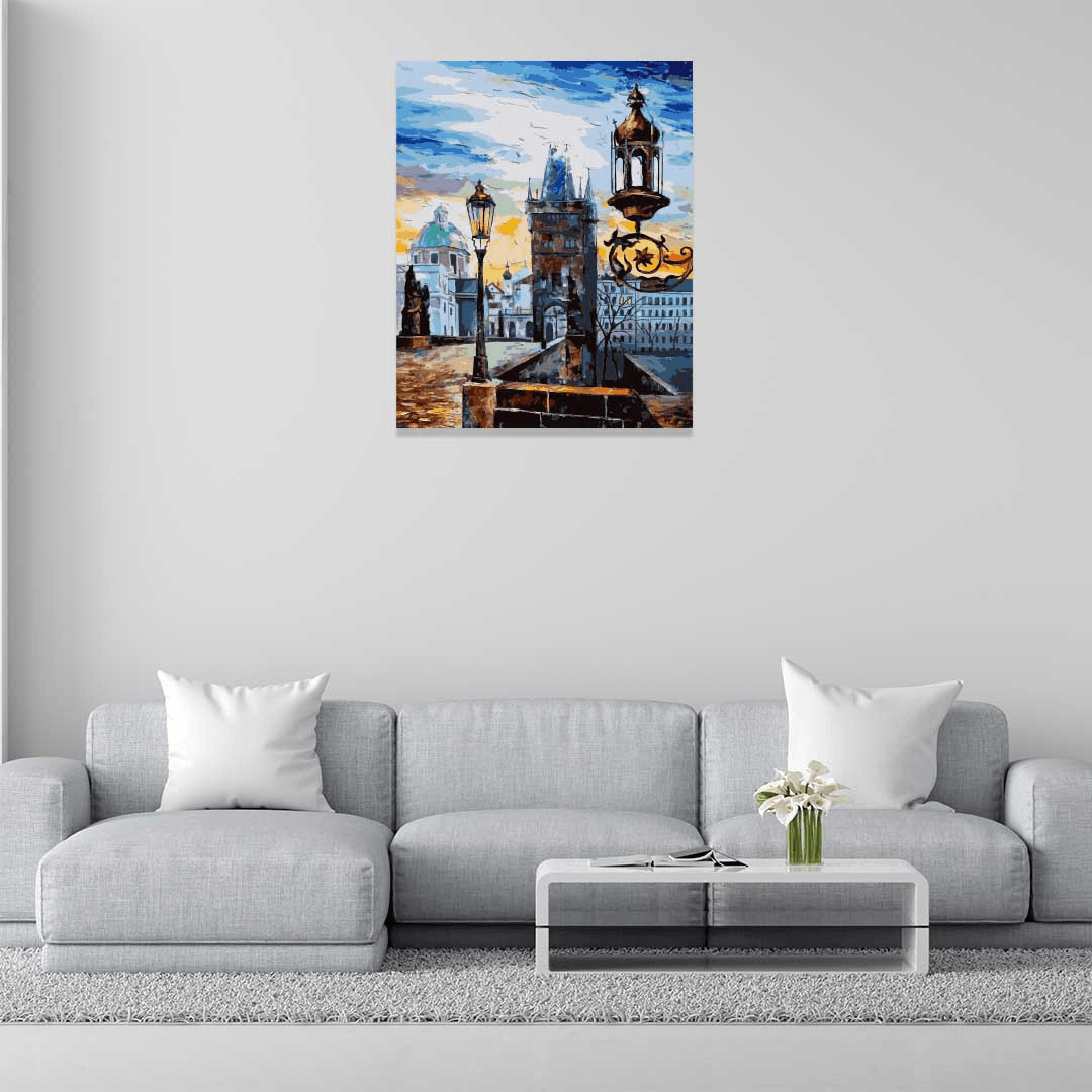 Old City Well Canvas Painting For living Room