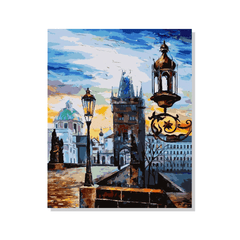 Old City Well Canvas Painting