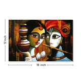 Rajasthani Well Canvas Painting 12x18 Inch