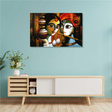 Rajasthani Well Canvas Painting For Well Decor