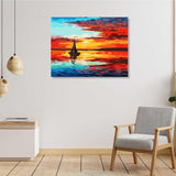 Abstract Boat Scenery Canvas Well Canvas Painting For Home Decor