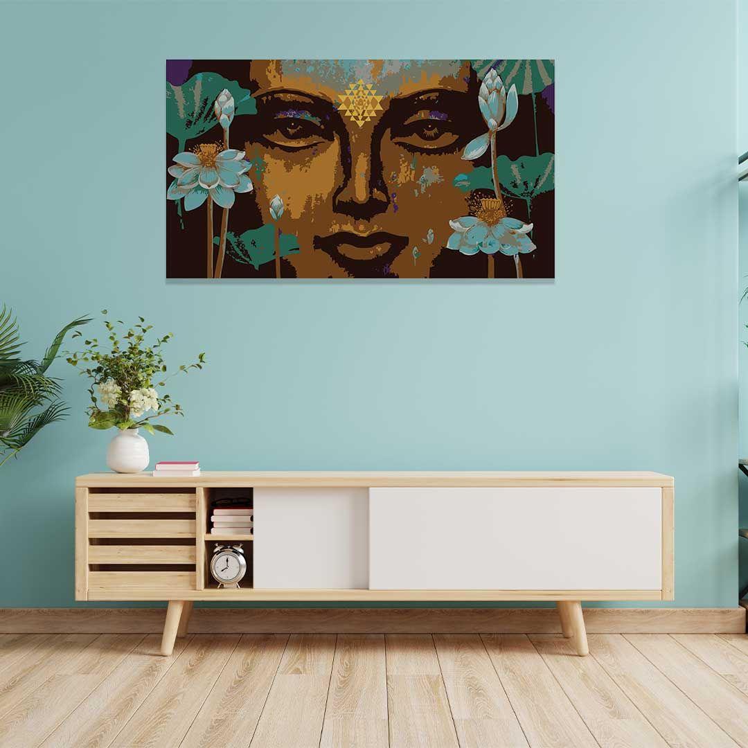 Ancient Shree Murty Well Canvas Painting For Well Decor