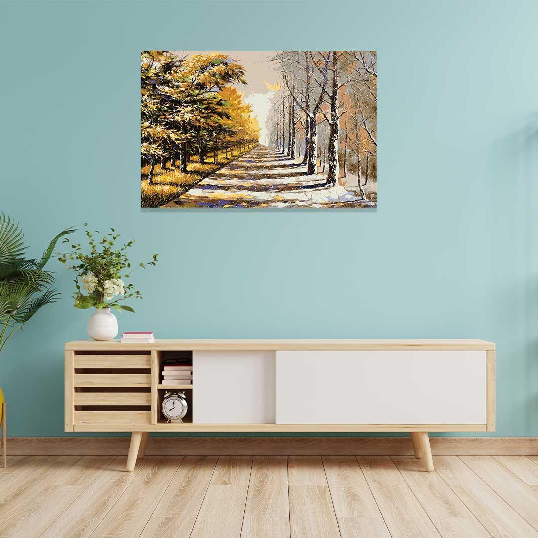 Autumn Snow Canvas Well Canvas Painting For Well Decor