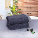 Bamboo Hand Towel Set Of 2 - Dark Grey