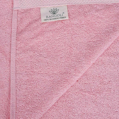 Peach Bamboo Hand Towel Lebel