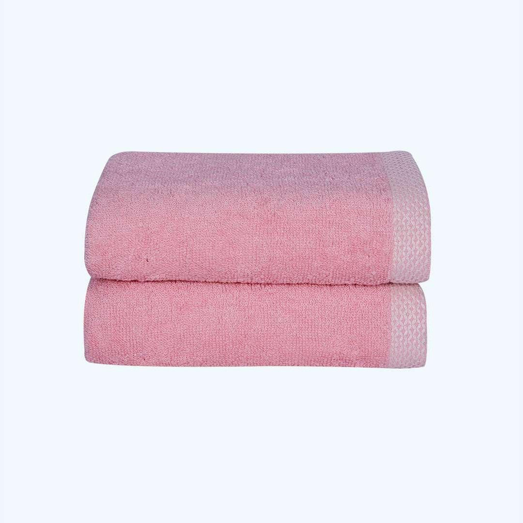 600 GSM Bamboo Hand Towel Set Of 2 Peach Ultra Soft & Highly Absor