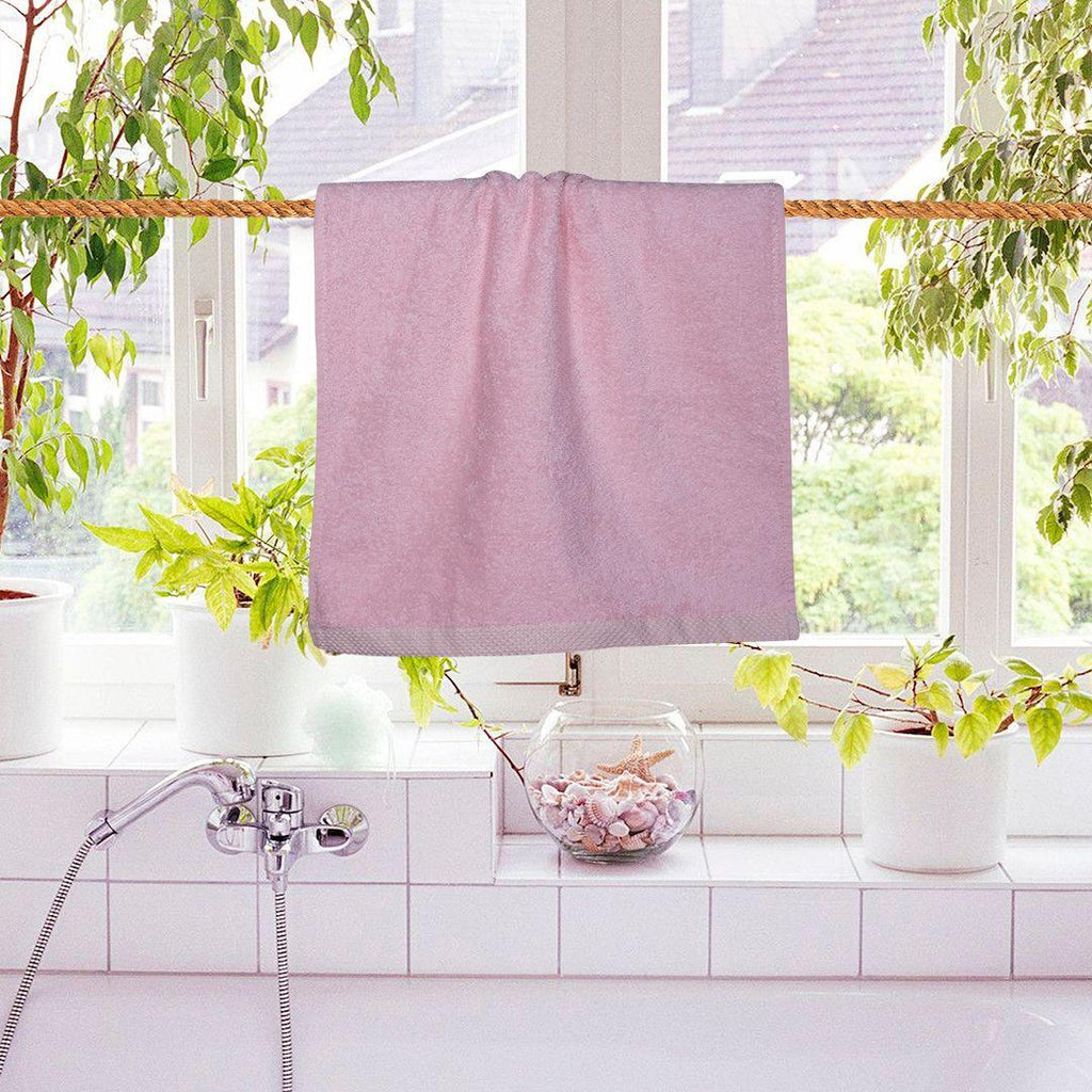 500 GSM Bamboo Hand Towel Set Of 2 Pink Ultra Soft & Highly Absorb