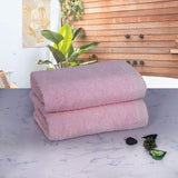 Bamboo Hand Towel Set Of 2 - Pink