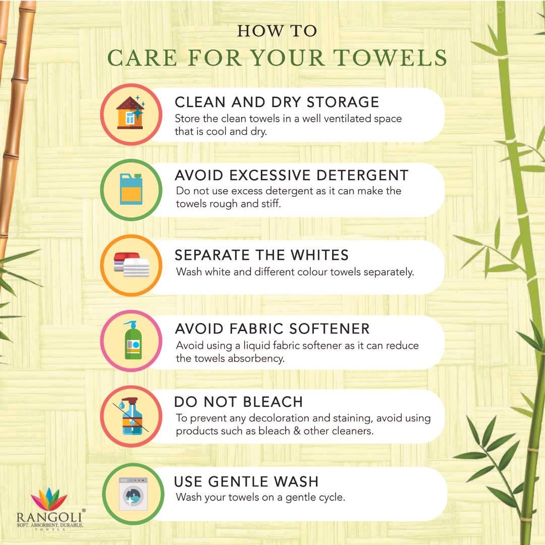 Bamboo Towels - Care instructions