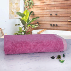 Rangoli Bamboo Towel Purple