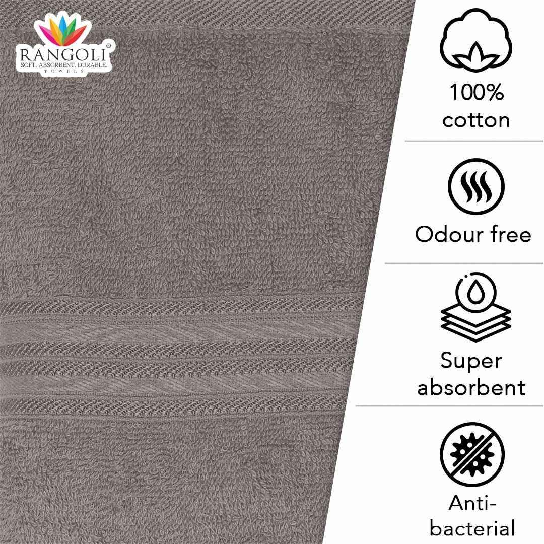 Super Comfy 100% Cotton Hand Towels, Ash