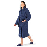 Canningvale 550 GSM Cotton Bathrobe For Women - Navy Blue