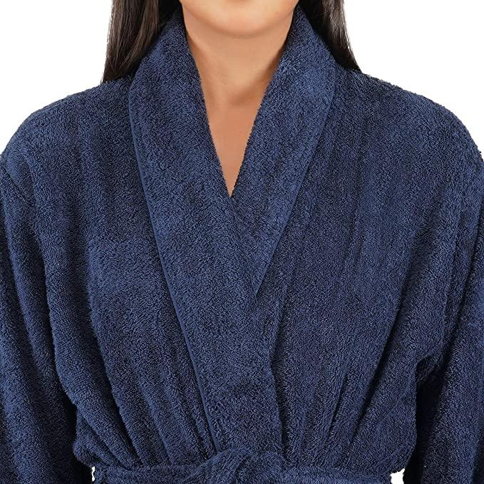 Jygee Water Absorption Towelling Bath Robe Women Bathrobe Spa Home Dress  Nightgown navy blue XXXL - Walmart.com