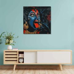 Goddess Kali Canvas Well Canvas For Well Decor
