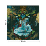 Goddess Lakshmi Canvas Painting 18x18 Inch