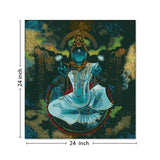 Goddess Lakshmi Canvas Painting 24x24 Inch