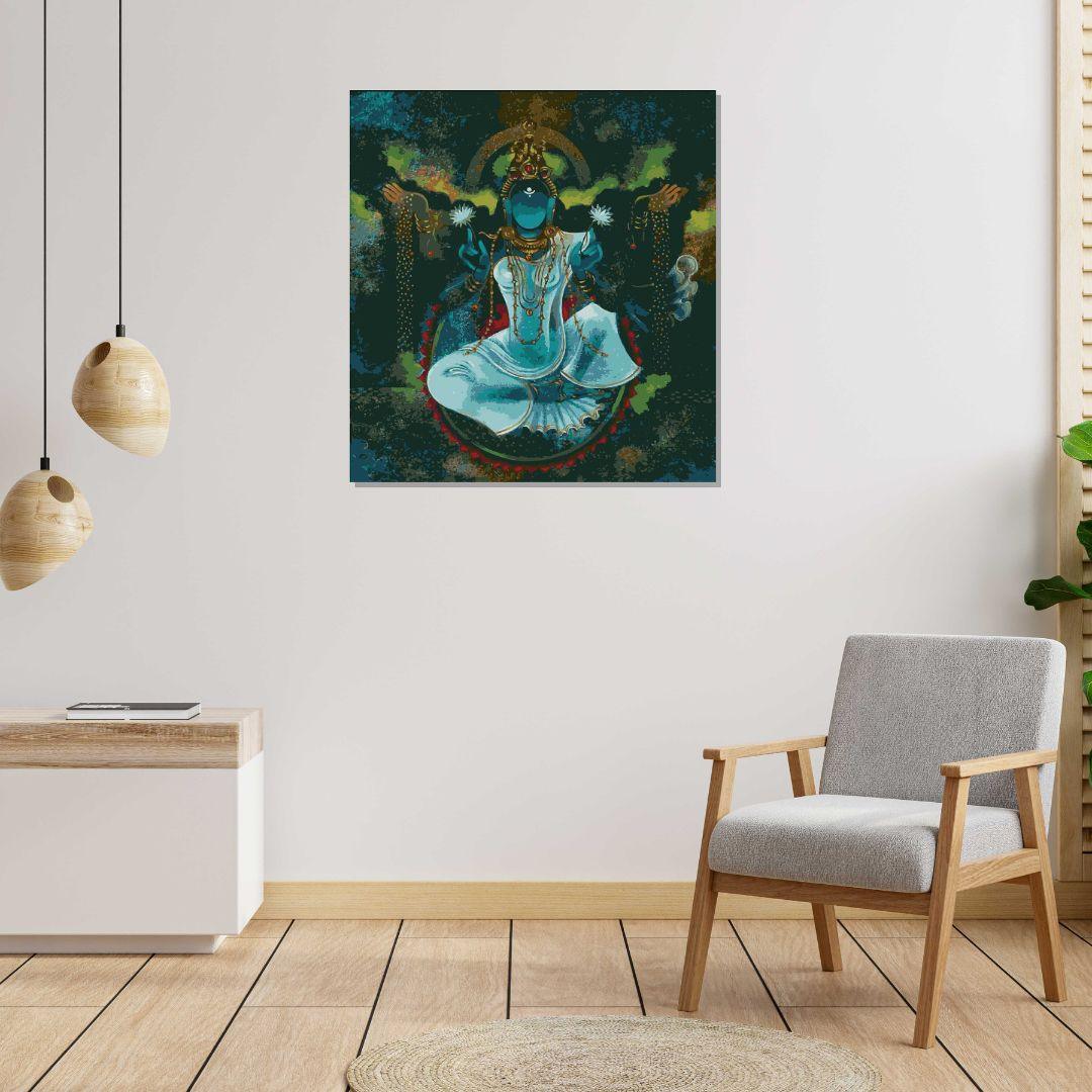 Goddess Lakshmi Canvas Painting For Home Decor