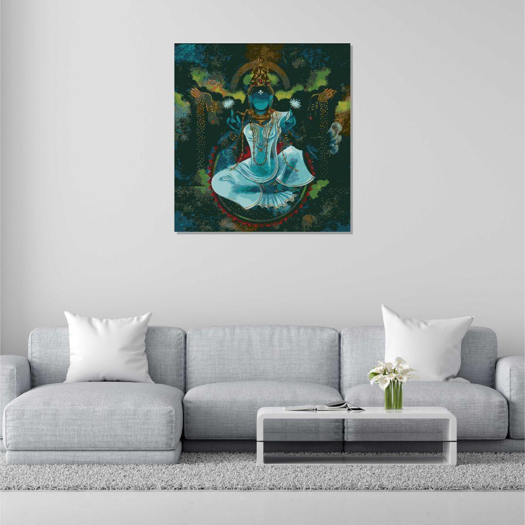 Goddess Lakshmi Canvas Painting For Living Room