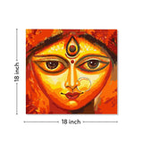 goddess Durga Canvas Well Canvas painting 18x18 Inch