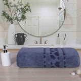 Grace Zero Twist X-Large Cotton Bath Towel - Dark Blue