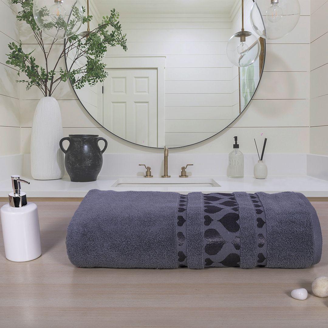 Grace Zero Twist X-Large Cotton Bath Towel - Dark Grey