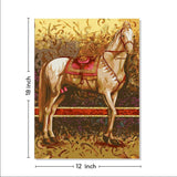 Horse Portrait Canvas Wall Painting 12x18 Inch