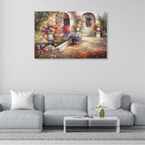 Vintage Garden Canvas Painting for wall decor