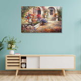 Vintage Garden Canvas Painting For Wall Decor