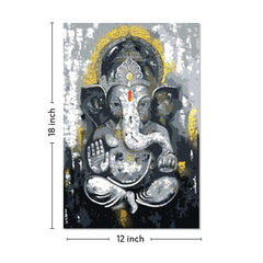 Lord Ganesh Canvas Painting18x12 Inch