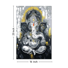 Lord Ganesh Canvas Painting 23x16 Inch