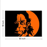 Lord Hanuman Canvas Well Canvas Painting 18x3 Inch