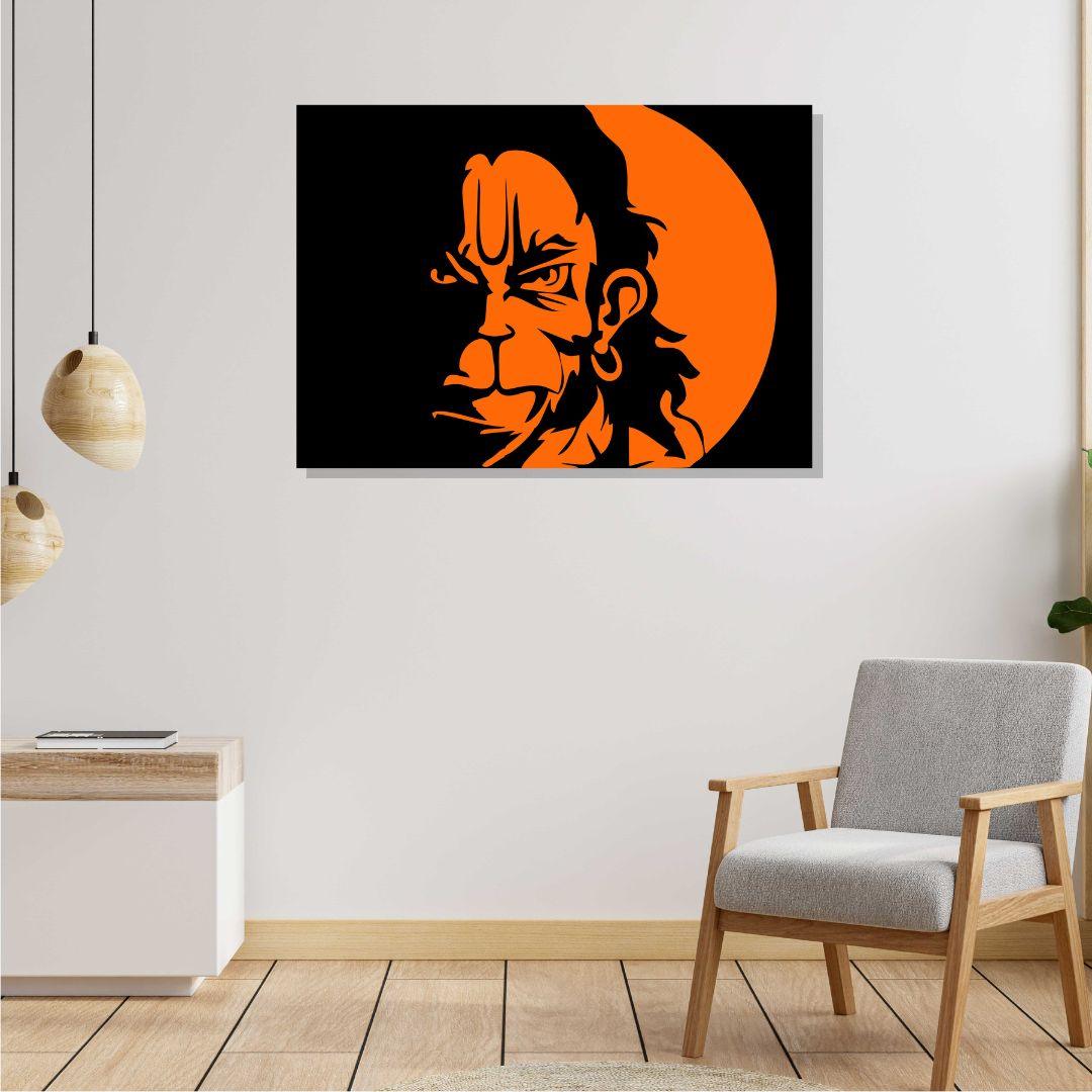 Lord Hanuman Canvas Well Canvas Painting For Home Decor
