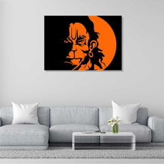 Lord Hanuman Canvas Well Canvas Painting For Living Room