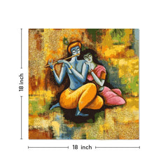 lord Krishna Canvas Painting 18x18 Inch