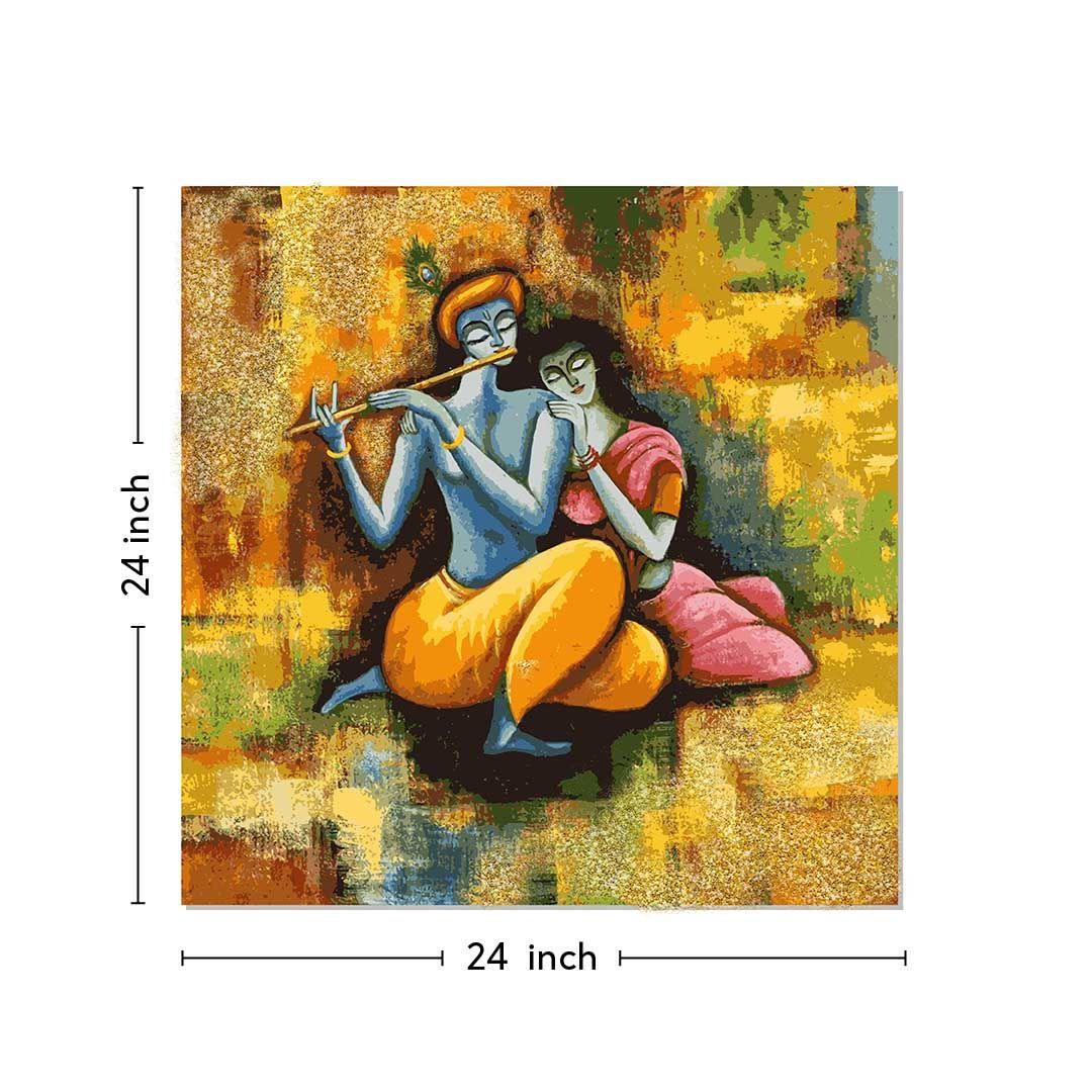 lord Krishna Canvas Painting 24x24 Inch