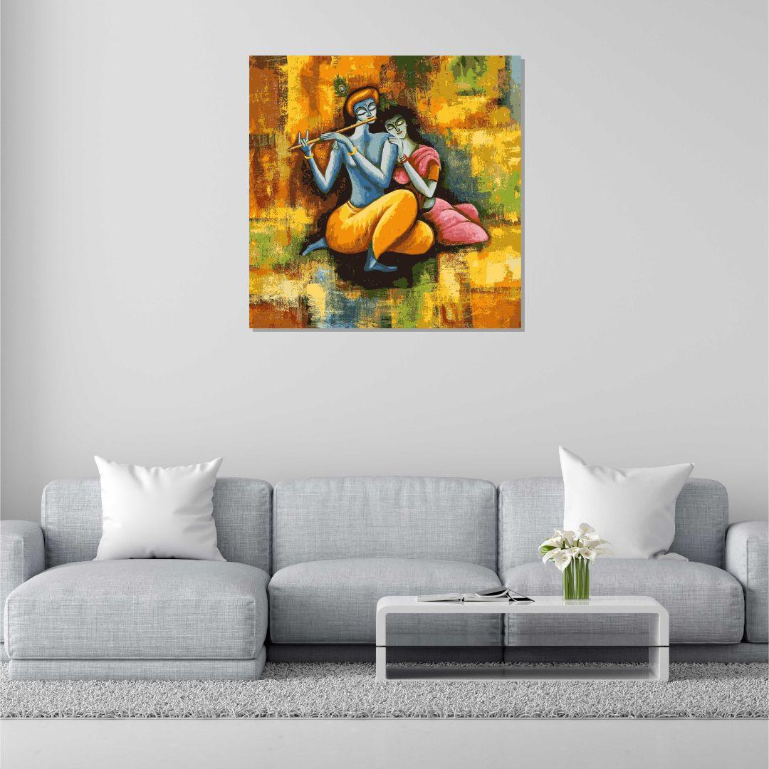 lord Krishna Canvas Painting For Living Room