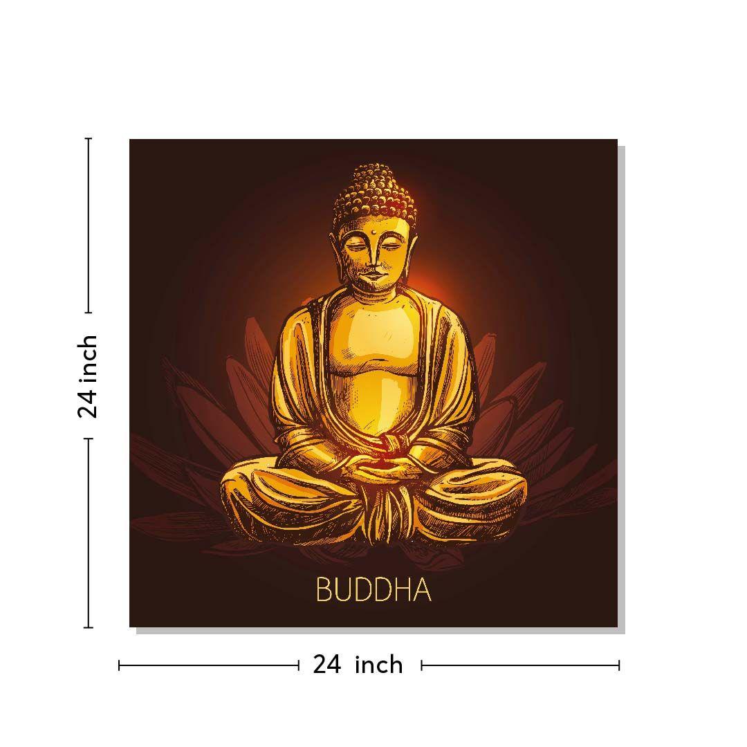 Lord buddha Canvas Painting 24x24 Inch