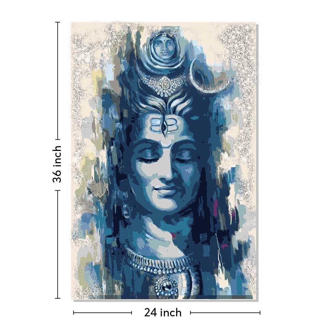 Siva JI Canvas Painting 36x24 Inch