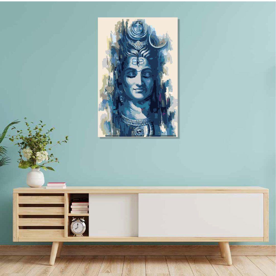Siva JI Canvas Painting For Well Decor