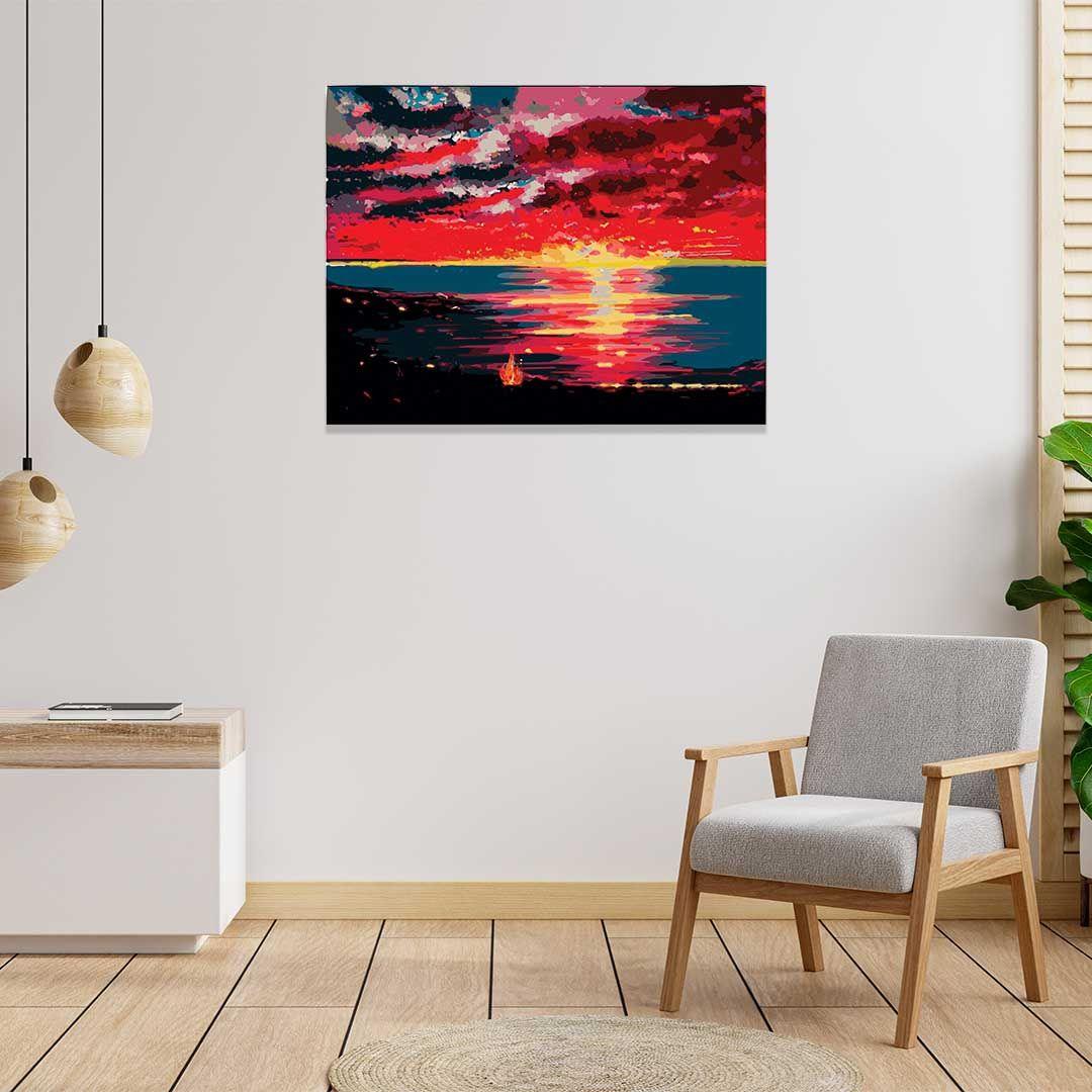 Soothing Sunset Canvas Well Canvas Painting For Home Decor