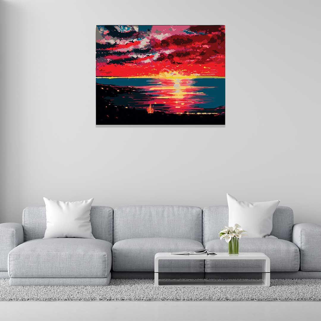 Soothing Sunset Canvas Well Canvas Painting Foe Living Room