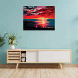Soothing Sunset Canvas Well Canvas Painting For Well Decor